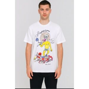 Supreme x Dan Johnston 2020 RIP Rare M Grunge Graphic Ivory T-Shirt Streetwear